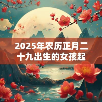 2025年农历正月二十九出生的女孩起名新生儿五行缺火的名字
