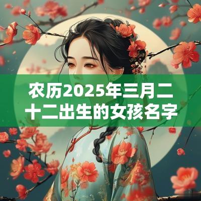 农历2025年三月二十二出生的女孩名字五行缺木火八字免费取名