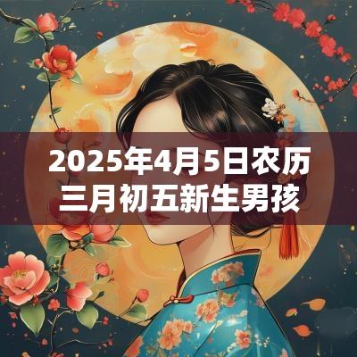 2025年4月5日农历三月初五新生男孩五行查询属土怎么取名好