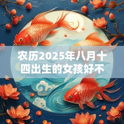 农历2025年八月十四出生的女孩好不好五行缺木水取名测试打分