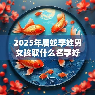 2025年属蛇李姓男女孩取什么名字好林籁泉韵的新生儿起名