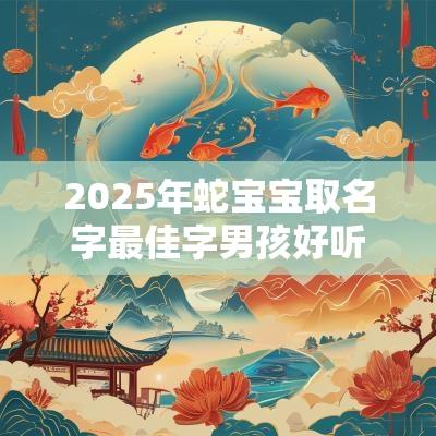 2025年蛇宝宝取名字最佳字男孩好听清爽的男宝宝名字解析
