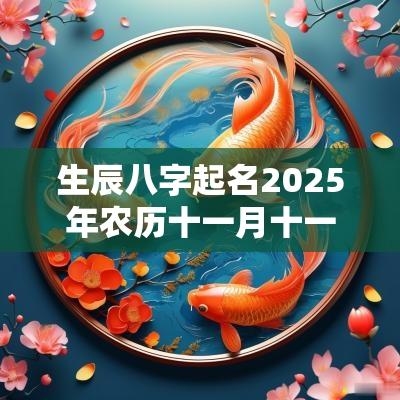 生辰八字起名2025年农历十一月十一出生的孩子八字命理分析