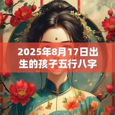 2025年8月17日出生的孩子五行八字解读属水的起名宜用字