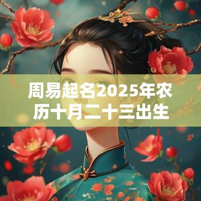 周易起名2025年农历十月二十三出生的男孩缺火缺土取名推荐