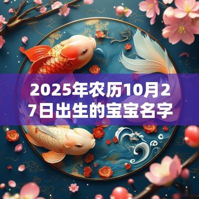 2025年农历10月27日出生的宝宝名字合集好寓意活泼的名字