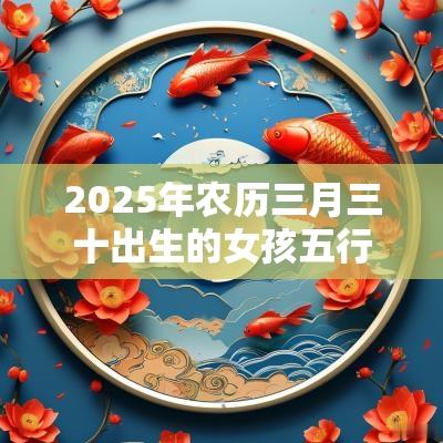 2025年农历三月三十出生的女孩五行八字解读属水的起名宜用字