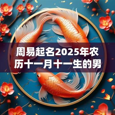 周易起名2025年农历十一月十一生的男孩缺火缺土取名推荐