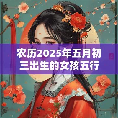 农历2025年五月初三出生的女孩五行缺什么八字取名吉利用字