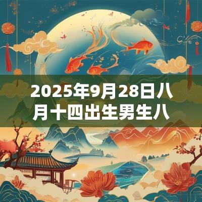 2025年9月28日八月十四出生男生八字取名有才华的名字