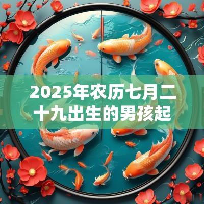 2025年农历七月二十九出生的男孩起名新生儿五行缺火的名字