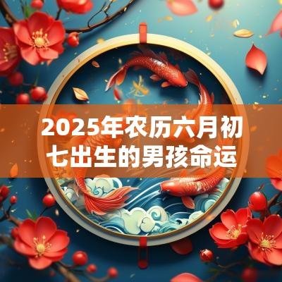 2025年农历六月初七出生的男孩命运今日五行缺水火周易取名