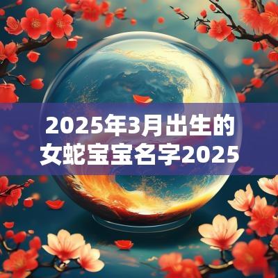 2025年3月出生的女蛇宝宝名字2025年好听的蛇宝宝名字