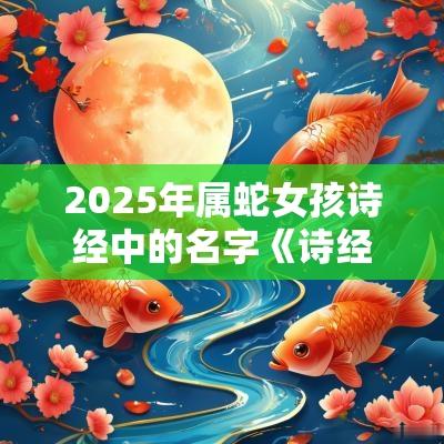 2025年属蛇女孩诗经中的名字《诗经》中更多好听的女生名字