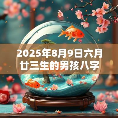 2025年8月9日六月廿三生的男孩八字取名（形容词）的名字