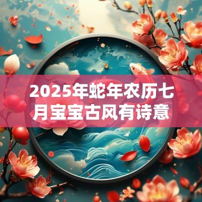 2025年蛇年农历七月宝宝古风有诗意的名字有内涵有寓意