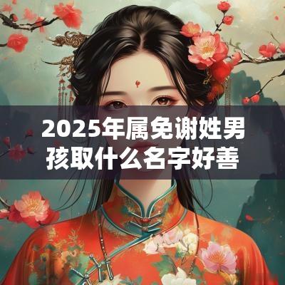 2025年属免谢姓男孩取什么名字好善心如水的男生好名字