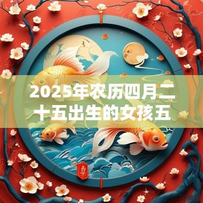 2025年农历四月二十五出生的女孩五行起名缺金的名字
