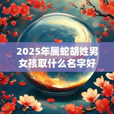2025年属蛇胡姓男女孩取什么名字好自信快乐的孩子好名