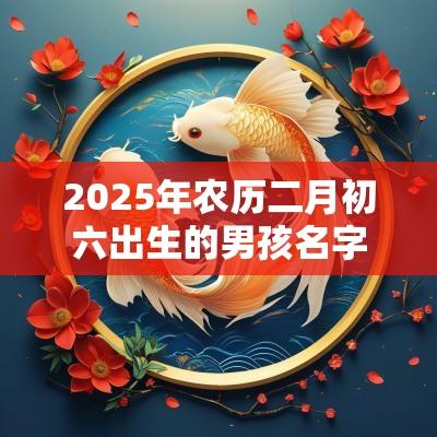 2025年农历二月初六出生的男孩名字五行缺水火免费取名