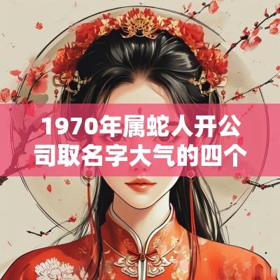 1970年属蛇人开公司取名字大气的四个字响亮公司的名字