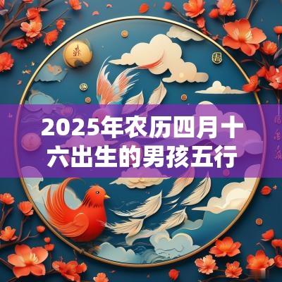 2025年农历四月十六出生的男孩五行八字解读缺土的名字