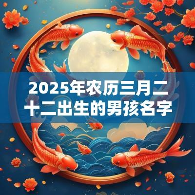2025年农历三月二十二出生的男孩名字五行缺火怎么取名