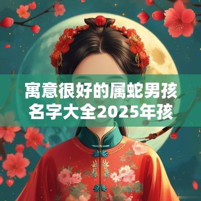 寓意很好的属蛇男孩名字大全2025年孩子取名字大全免费