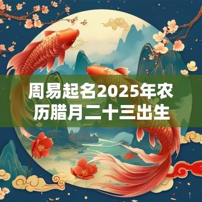 周易起名2025年农历腊月二十三出生的男孩属土取名推荐