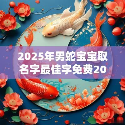 2025年男蛇宝宝取名字最佳字免费2025年新生儿取名