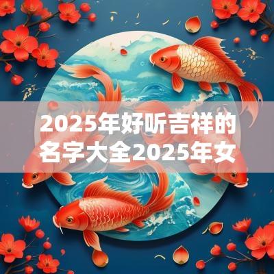 2025年好听吉祥的名字大全2025年女宝男宝取名大全