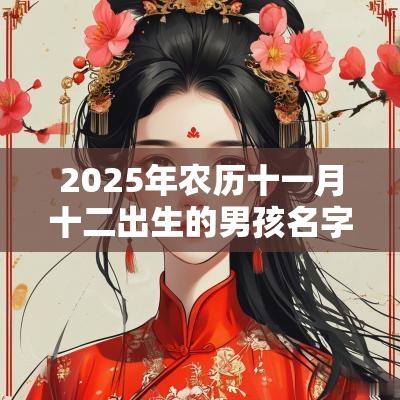 2025年农历十一月十二出生的男孩名字五行缺火怎么取名