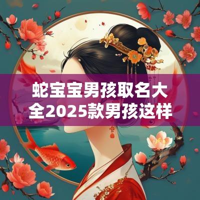 蛇宝宝男孩取名大全2025款男孩这样起名简直好听到爆