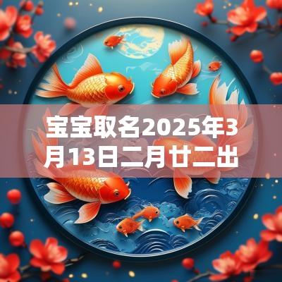 宝宝取名2025年3月13日二月廿二出生的男生名字大全