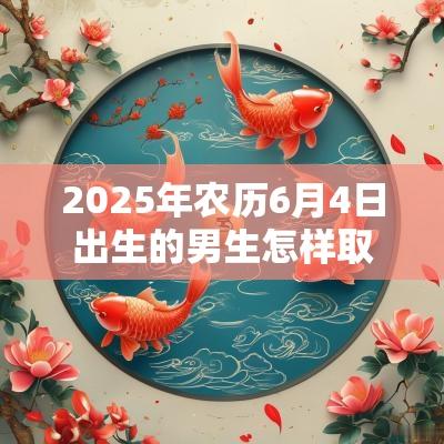 2025年农历6月4日出生的男生怎样取名好根据五行属性