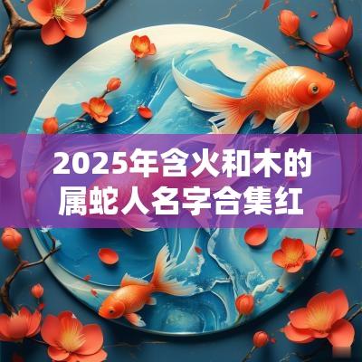2025年含火和木的属蛇人名字合集红红火火的蛇宝宝取名