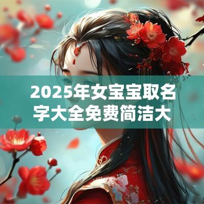 2025年女宝宝取名字大全免费简洁大方的女孩起名方法