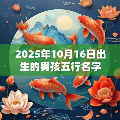 2025年10月16日出生的男孩五行名字缺木水最佳用字
