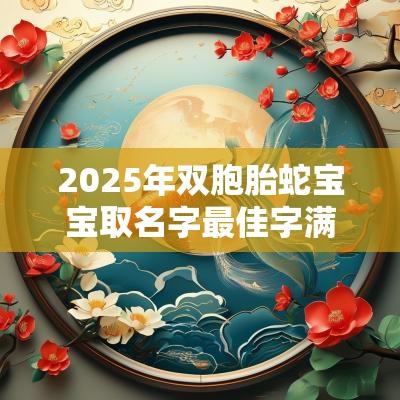 2025年双胞胎蛇宝宝取名字最佳字满分双生蛇年孩子名字