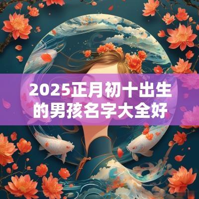 2025正月初十出生的男孩名字大全好听有内涵的男生名字
