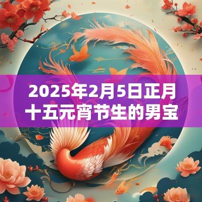 2025年2月5日正月十五元宵节生的男宝宝八字周易起名