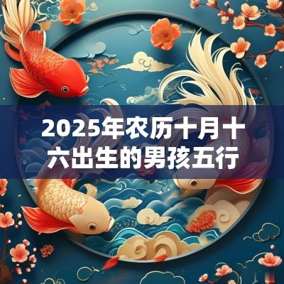 2025年农历十月十六出生的男孩五行八字解读缺土的名字