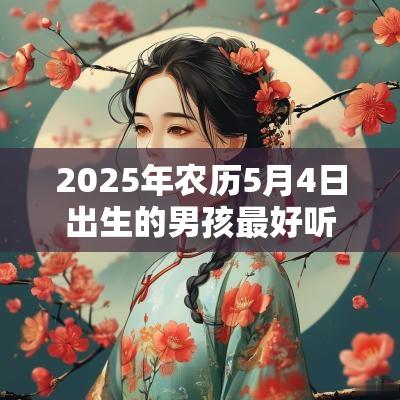 2025年农历5月4日出生的男孩最好听的名字忌用多音字