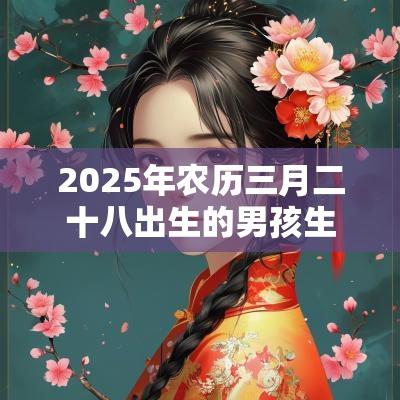 2025年农历三月二十八出生的男孩生辰今日周易五行取名