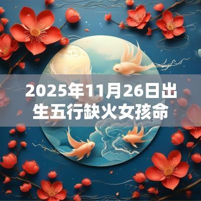 2025年11月26日出生五行缺火女孩命运与八字名字解析