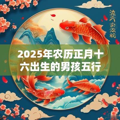 2025年农历正月十六出生的男孩五行八字解读属金的名字