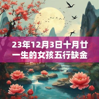 23年12月3日十月廿一生的女孩五行缺金火今日取名宝典