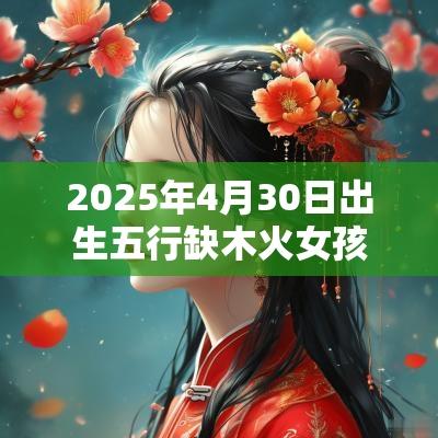 2025年4月30日出生五行缺木火女孩命运与八字名字解析