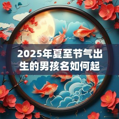 2025年夏至节气出生的男孩名如何起好听顺口的名字推荐
