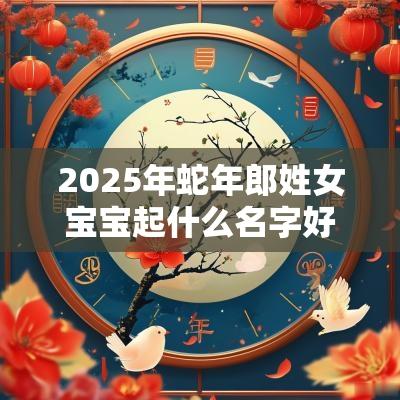 2025年蛇年郎姓女宝宝起什么名字好眉如新月的女孩起名